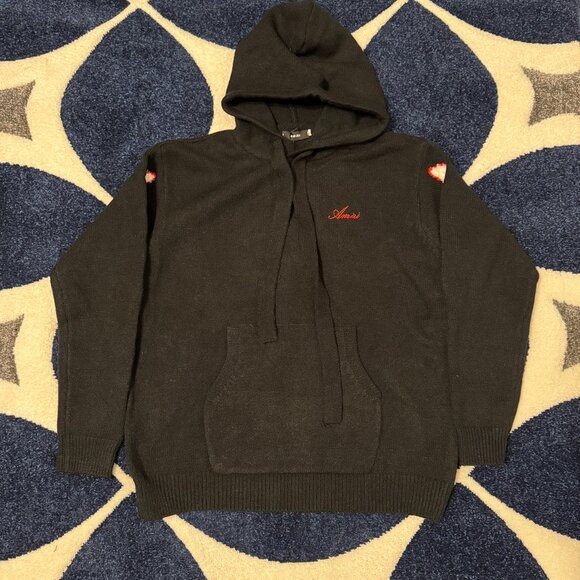 Amiri Black Bones Wool Pullover Hoodie Mens Size Large - Picture 1 of 3